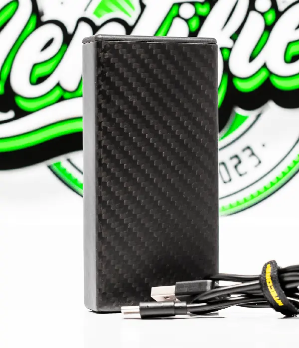 Nitecore CARBO 20000 carbon fibre power bank with included USB-A to USB-C cable