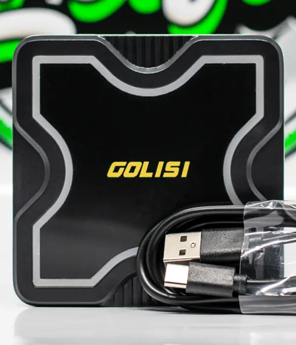 Golisi GL-4 Mothra black charger with included USB-A to USB-C cable